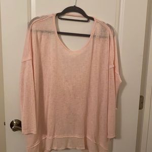 Light, open back sweater